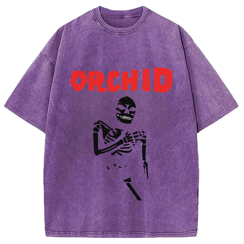 Modecanvas Orchid Chaos Is Me Washed T-Shirt