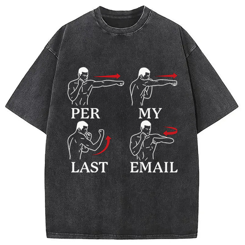 Modecanvas Per My Last Email Funny DTG Printing Washed T-Shirt-modecanvas