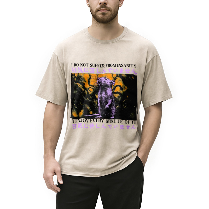 Modecanvas I Enjoy Every Minute Of It Japanese Washed T-Shirt