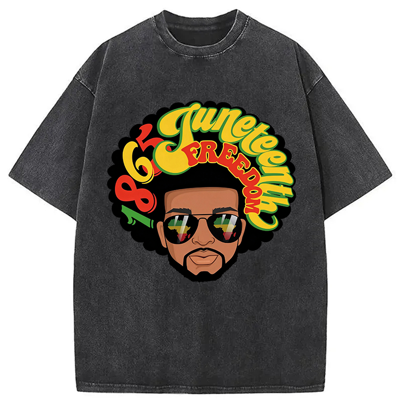 Modecanvas Juneteenth 1865 DTG Printing Washed T-Shirt