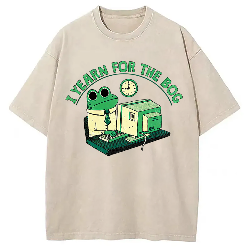 Modecanvas Yearn For The Bog DTG Printing Washed T-Shirt