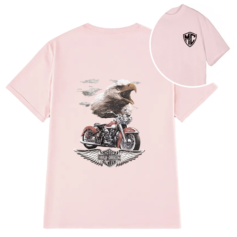 Modecanvas Harley Davidson DTG Printing Back Classic T-Shirt