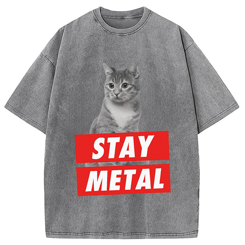 Modecanvas STAY METAL Washed T-Shirt