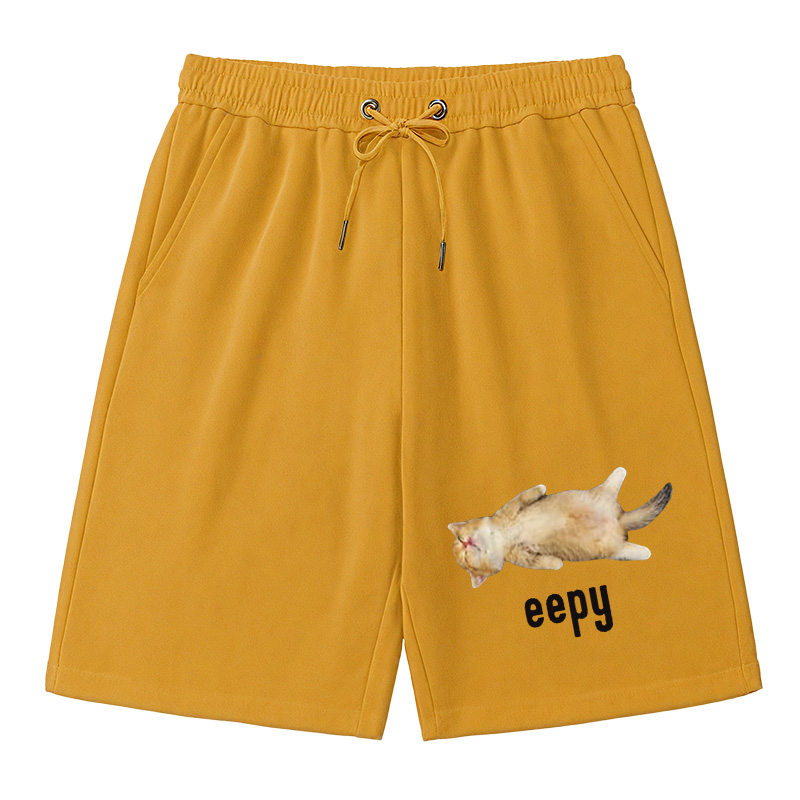 Modecanvas Silly Sleepy Cat Meme Classic Short