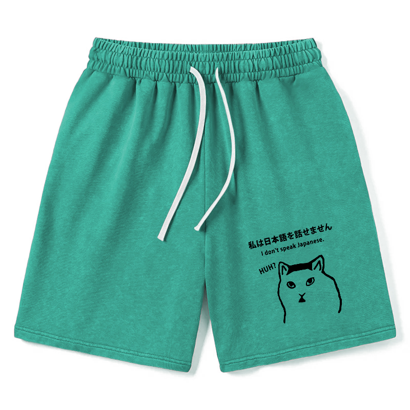 Modecanvas I Don't Speak Japanese Washed Shorts