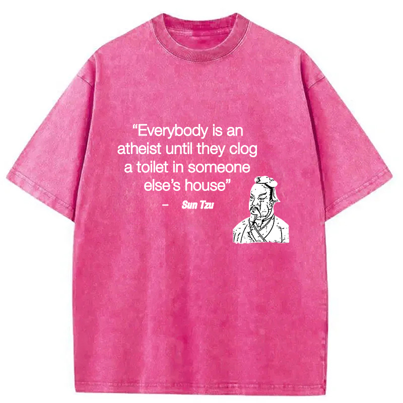Modecanvas Funny Sun Tzu Saying Washed T-Shirt
