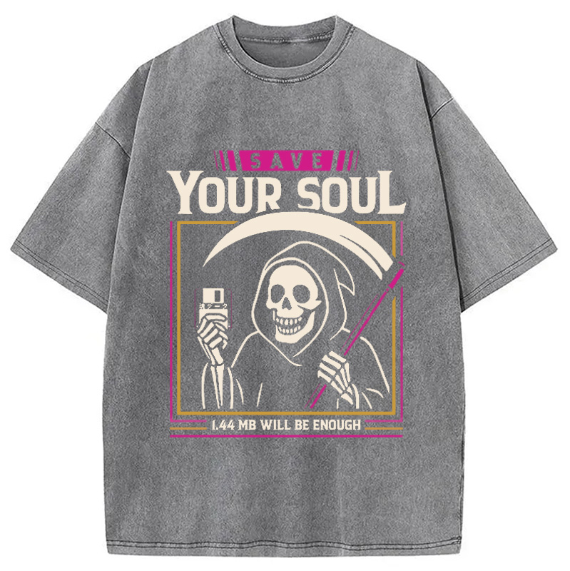 Modecanvas Store Your Soul Washed T-Shirt