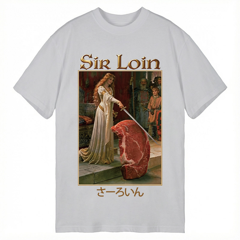 Modecanvas Sir Loin Sirloin Steak Meme DTG Printing Classic T-Shirt-modecanvas