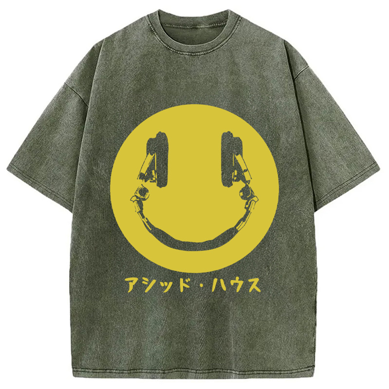 Modecanvas House Music Japan Washed T-Shirt