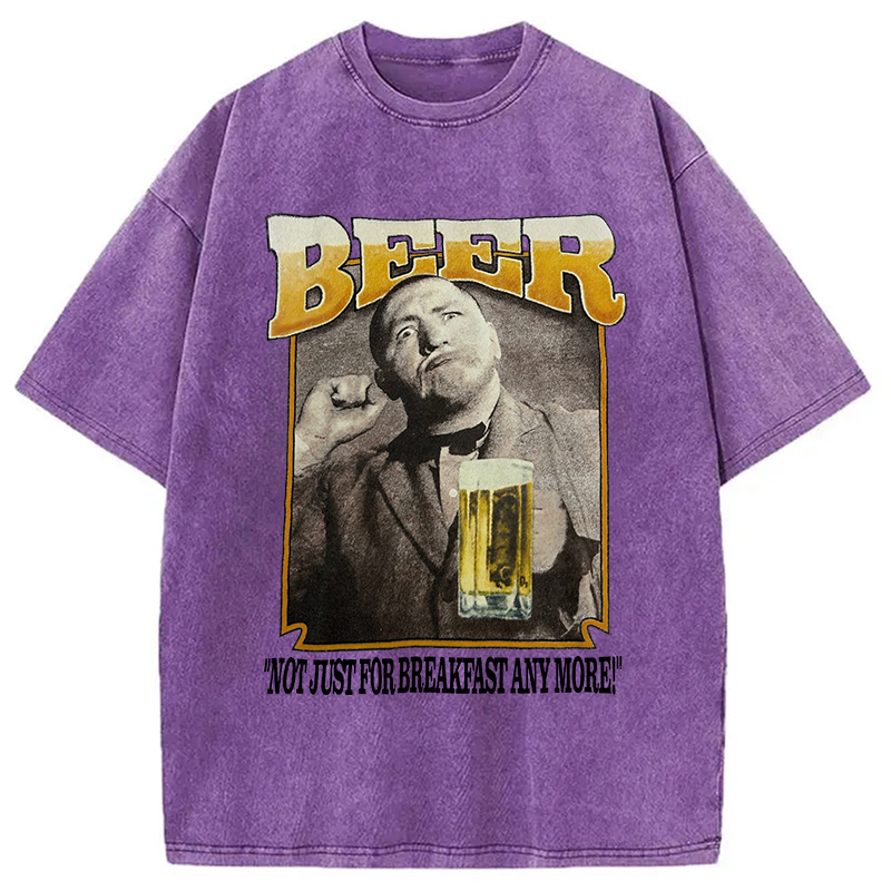 Modecanvas The Three Stooges BEER Breakfast Washed T-Shirt