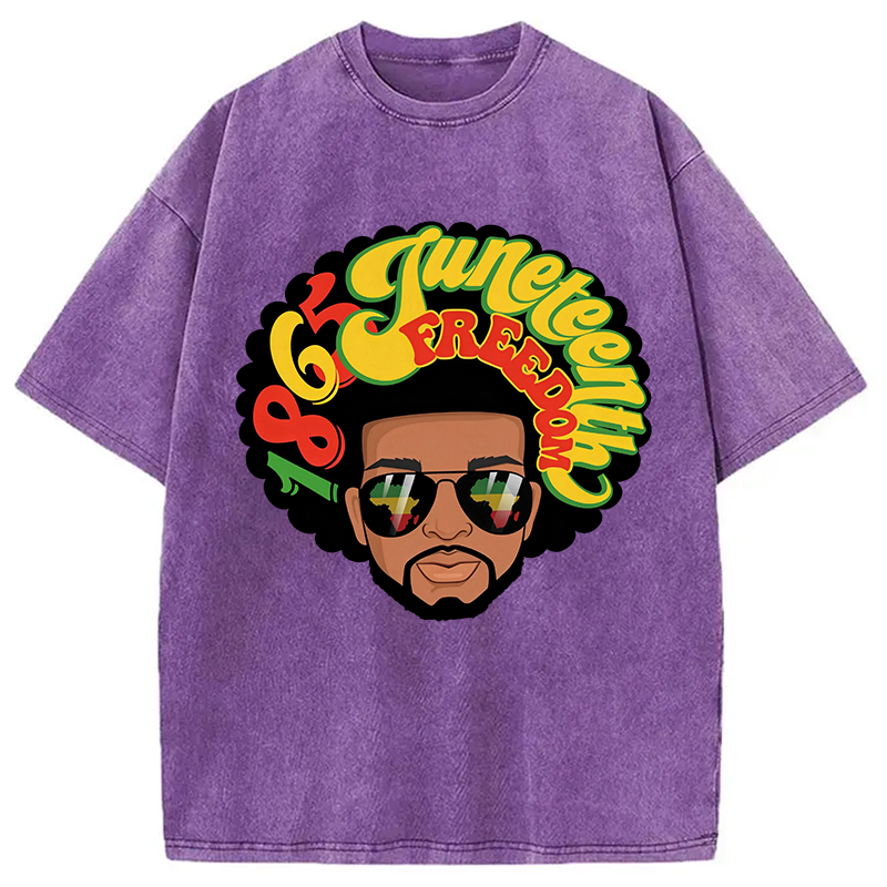 Modecanvas Juneteenth 1865 DTG Printing Washed T-Shirt