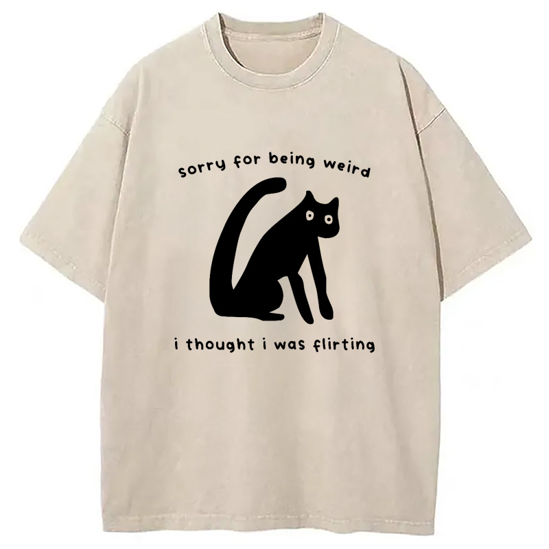 Modecanvas Sorry For Being Weird Washed T-Shirt