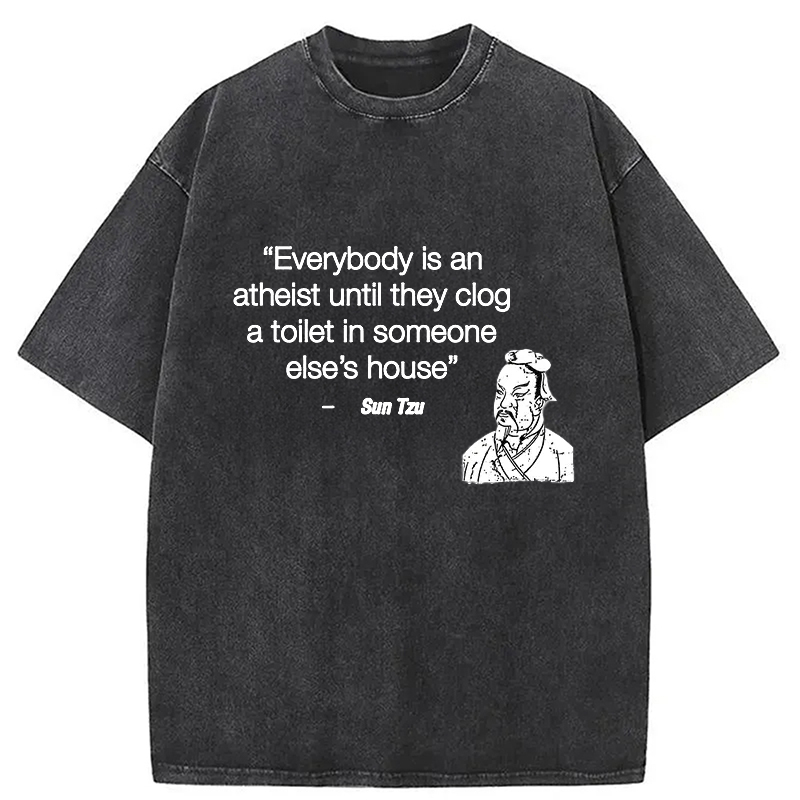 Modecanvas Funny Sun Tzu Saying Washed T-Shirt