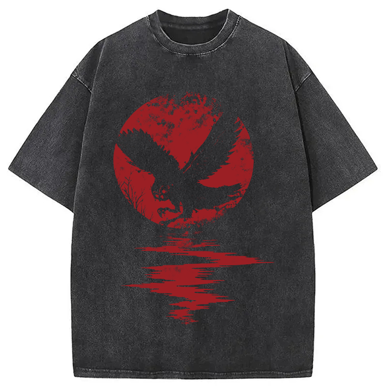 Modecanvas The Hunter DTG Printing Washed T-Shirt-modecanvas