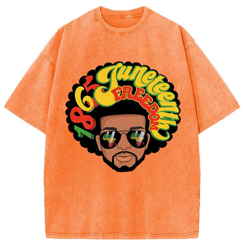 Modecanvas Juneteenth 1865 DTG Printing Washed T-Shirt