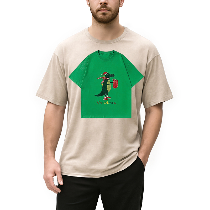 Modecanvas Gift Crocodile Shirt Of DTG Printing Washed T-Shirt