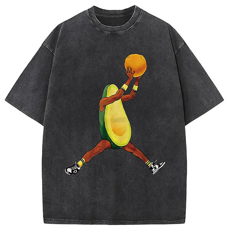 Modecanvas Avocado Basketball Washed T-Shirt