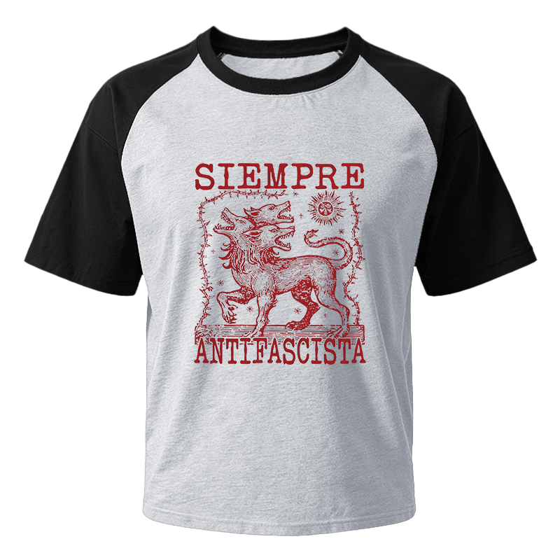 Modecanvas Siempre Antifascista Raglan T-Shirt