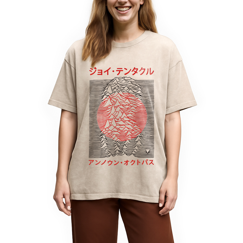 Modecanvas Retro Music Washed T-Shirt