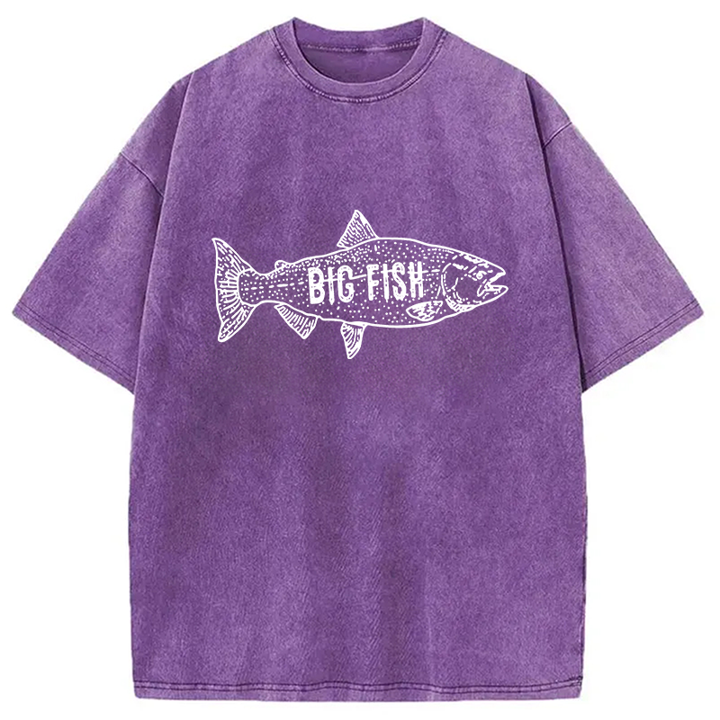 Modecanvas Big Fish DTG Printing Washed T-Shirt