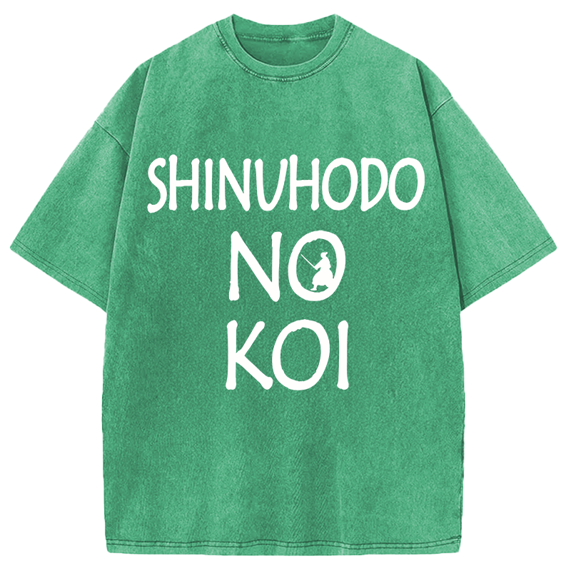 Modecanvas No Koi DTG Printing Washed T-Shirt