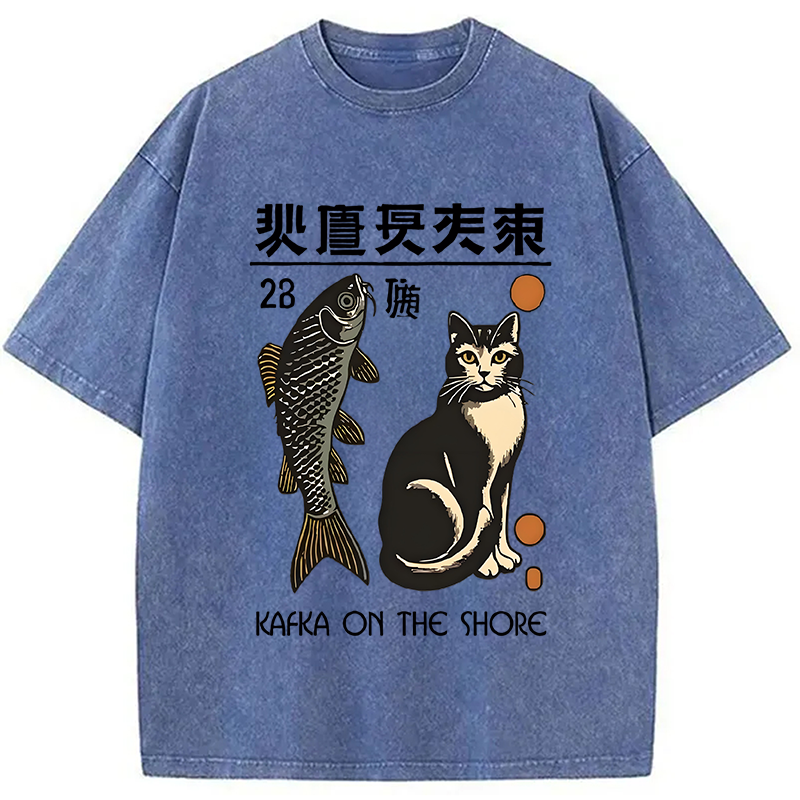 Modecanvas Kafka On The Shore Washed T-Shirt