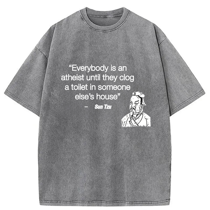 Modecanvas Funny Sun Tzu Saying Washed T-Shirt
