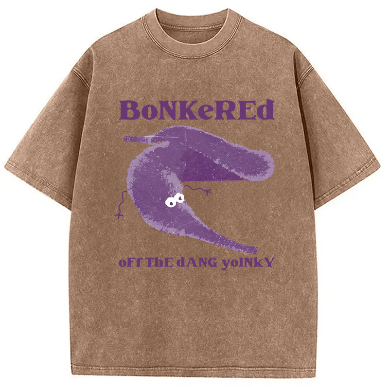 Modecanvas Bonkered of The Dang Yoinky Washed T-Shirt-modecanvas