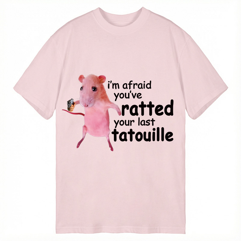 Modecanvas Funny Pink Rat Meme DTG Printing Classic T-Shirt-modecanvas