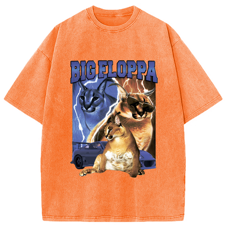 Modecanvas BIG FLOPPA VINTAGE RAP Washed T-Shirt