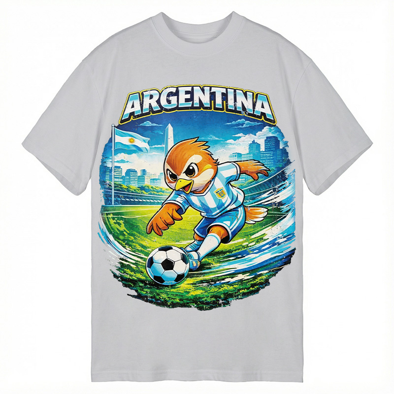 Modecanvas Argentina Rooster Soccer DTG Printing Classic T-Shirt-modecanvas