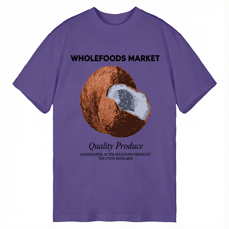 Modecanvas Coconut Print DTG Printing Classic T-Shirt-modecanvas