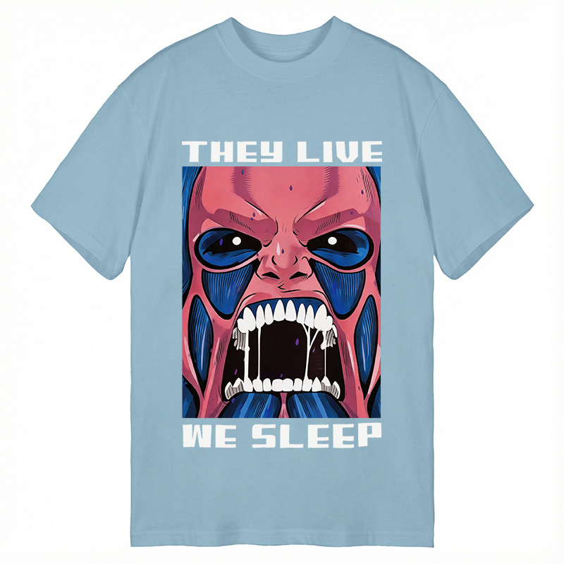 Modecanvas They Live We Sleep DTG Printing Classic T-Shirt-modecanvas