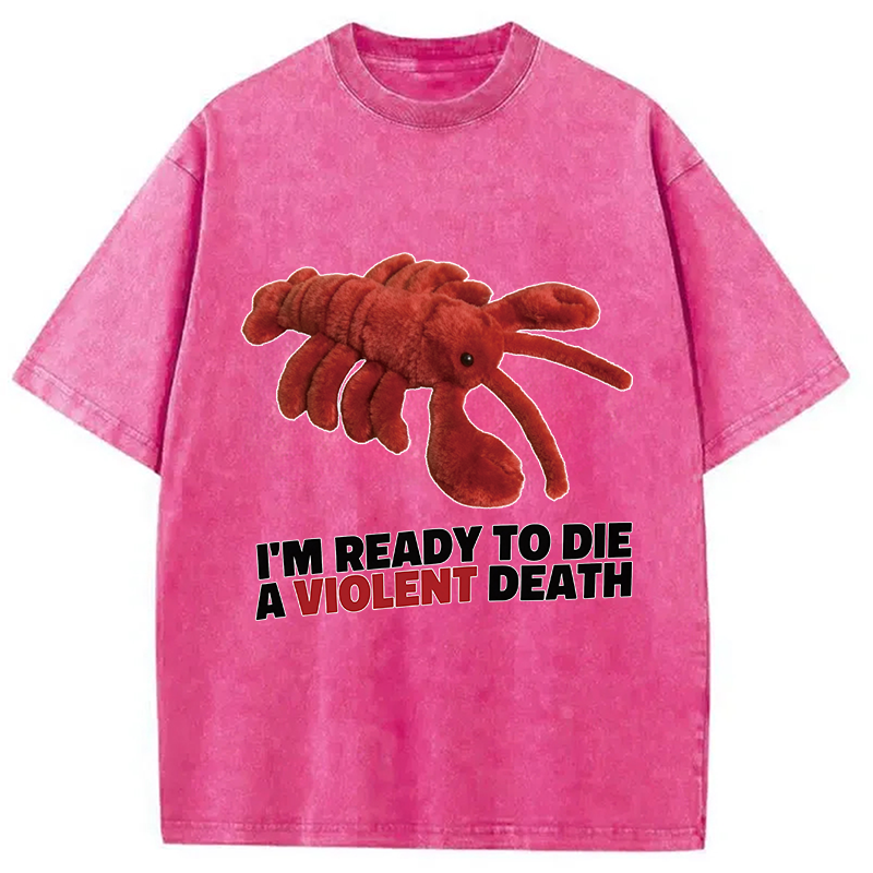 Modecanvas Bye Bye Lobster DTG Printing Washed T-Shirt