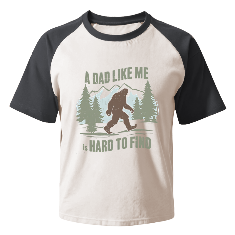 Modecanvas Bigfoot Funny Camping Dad Raglan T-Shirt