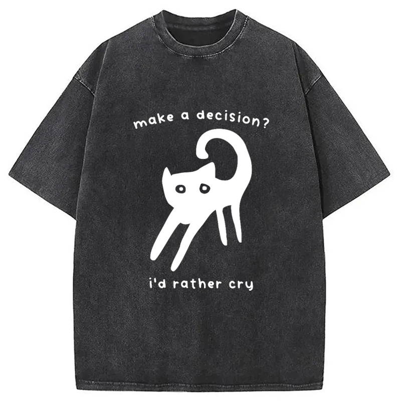 Modecanvas Making A Decision Washed T-Shirt