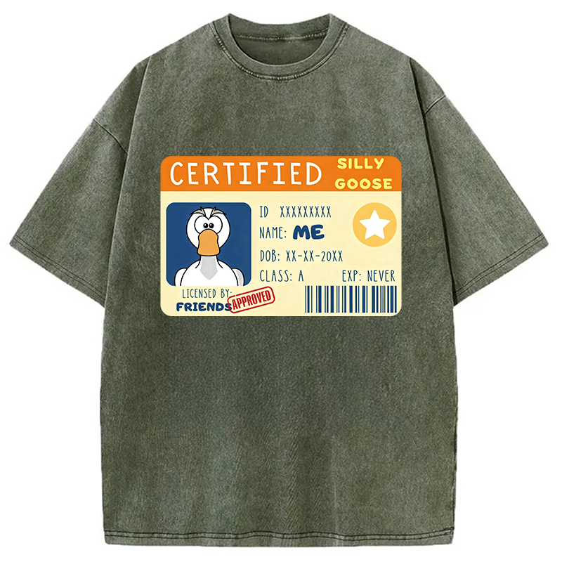 Modecanvas Certified Silly Goose DTG Printing Washed T-Shirt