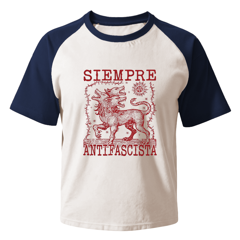 Modecanvas Siempre Antifascista Raglan T-Shirt