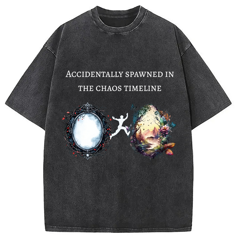 Modecanvas Switching Timelines DTG Printing Washed T-Shirt