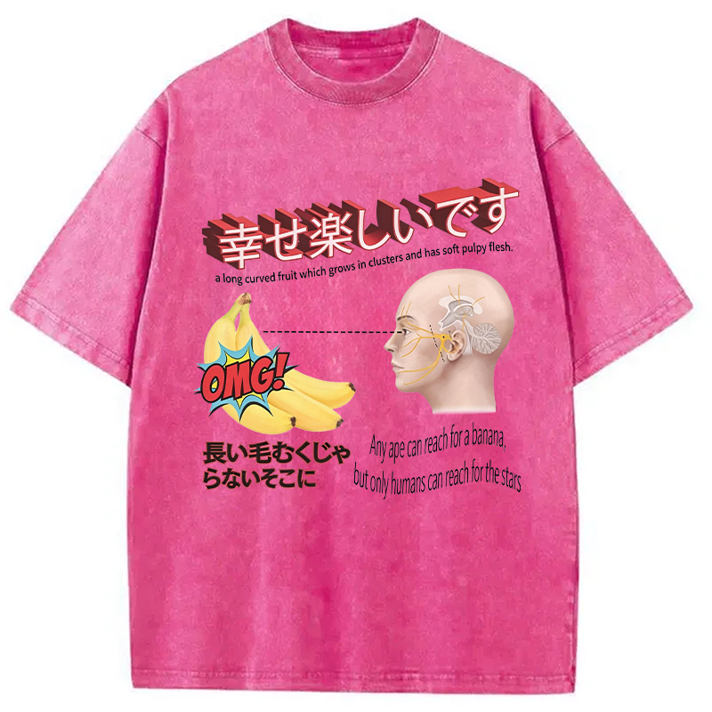Modecanvas Japanese Absurd Meme DTG Printing Washed T-Shirt