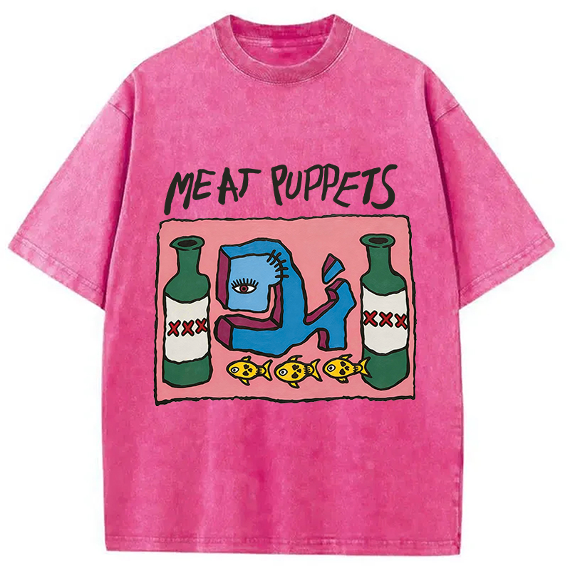 Modecanvas Ment Puppets DTG Printing Washed T-Shirt