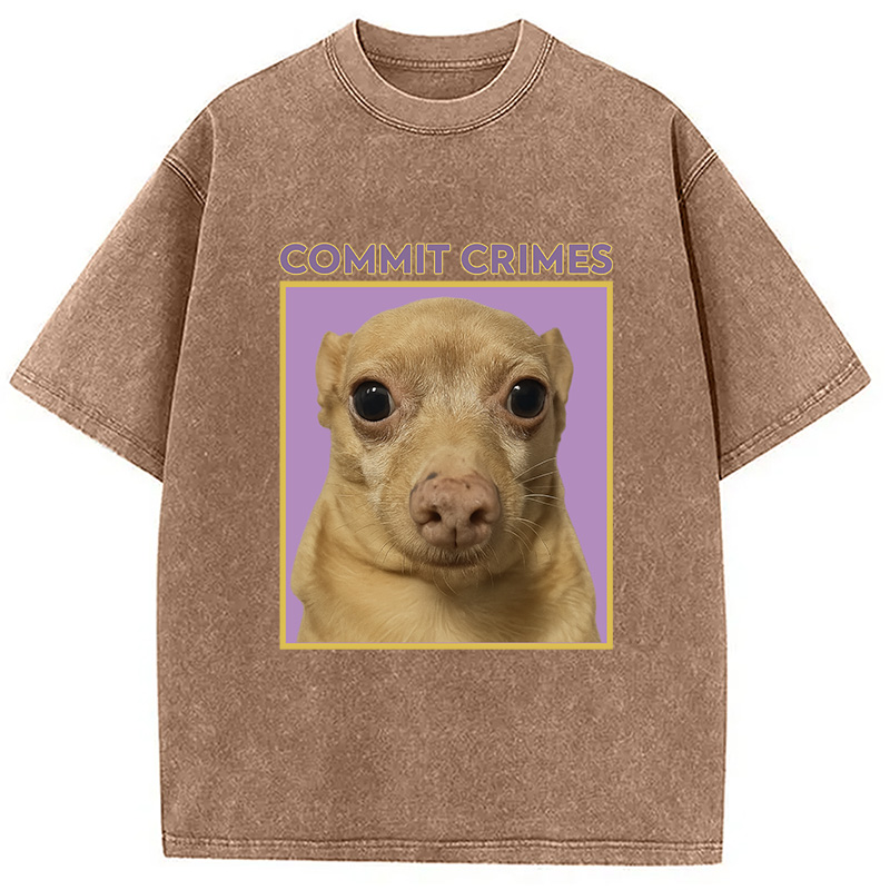 Modecanvas Crime Mouse Washed T-Shirt