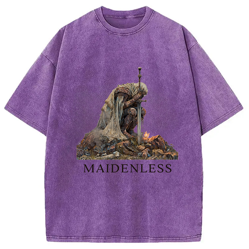 Modecanvas Maidenless Vintage Washed T-Shirt-modecanvas