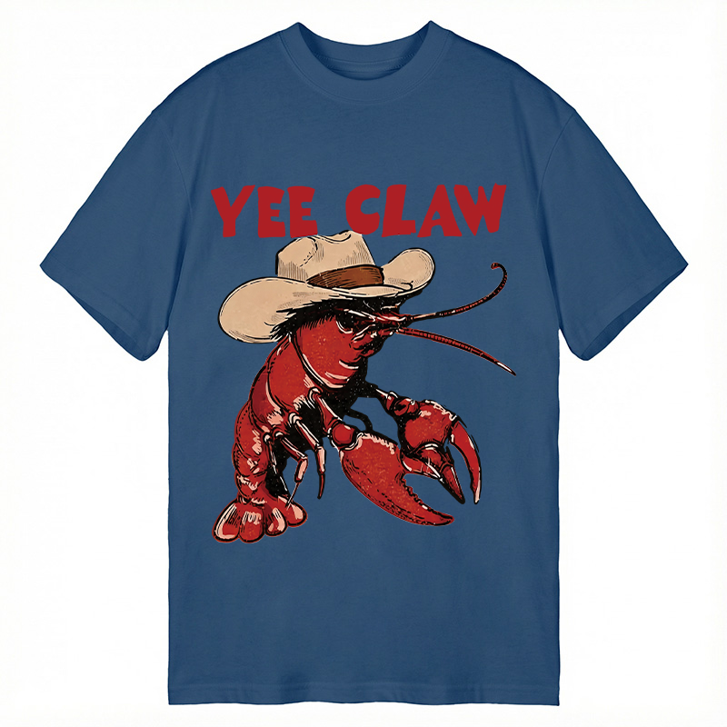 Modecanvas Lobster Cowboy DTG Printing Classic T-Shirt-modecanvas