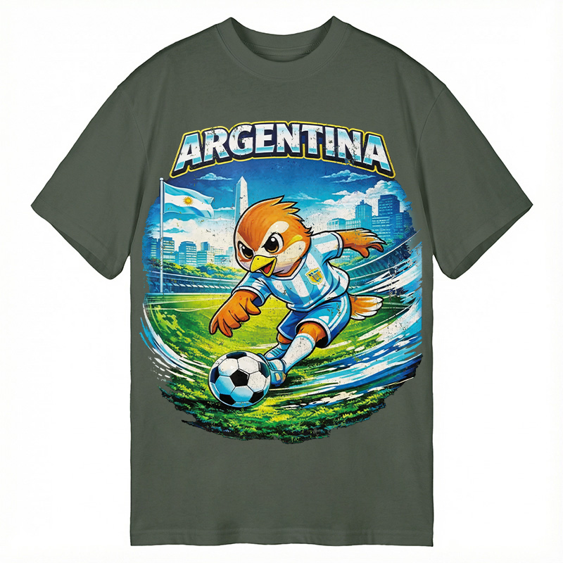 Modecanvas Argentina Rooster Soccer DTG Printing Classic T-Shirt-modecanvas