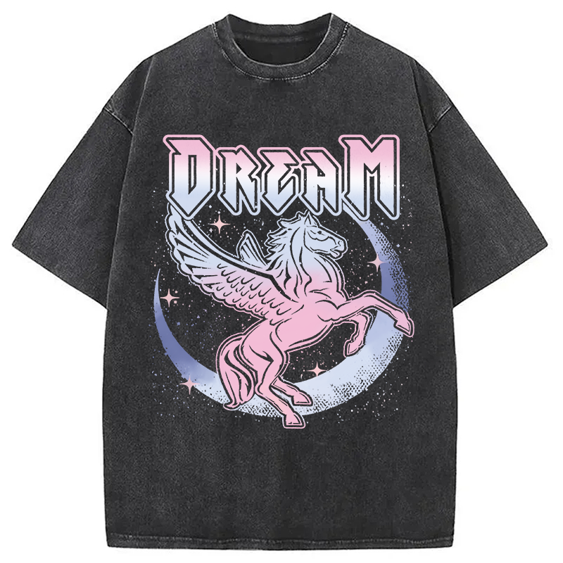 Modecanvas Dream Pegasus DTG Printing Washed T-Shirt