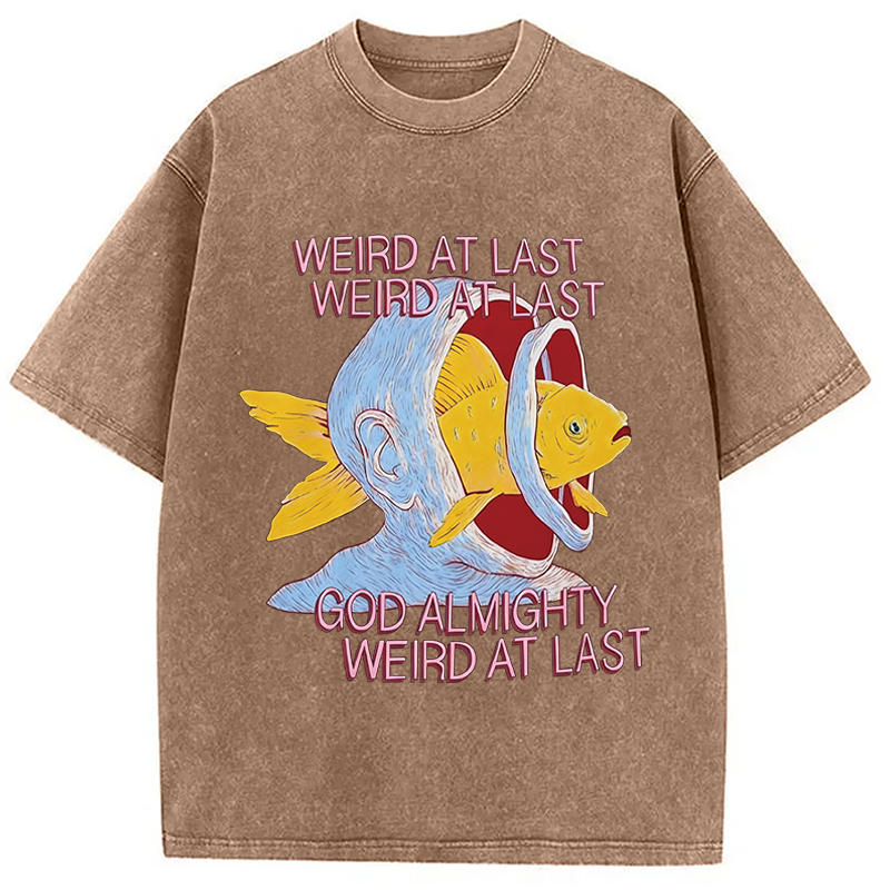 Modecanvas Weird All Time DTG Printing Washed T-Shirt
