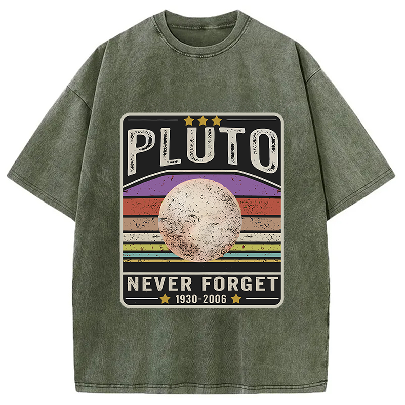 Modecanvas Always a Planet in Our Hearts Washed T-Shirt-modecanvas