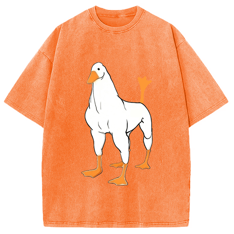Modecanvas Muscle Duck Goose Washed T-Shirt