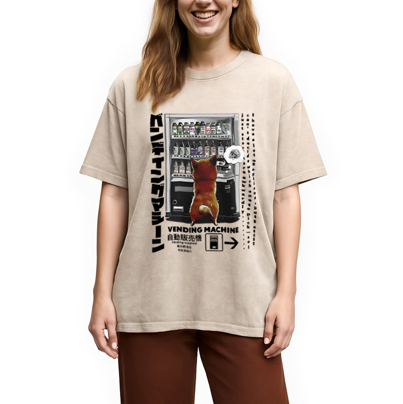 Modecanvas Japanese Vending Machine Washed T-Shirt